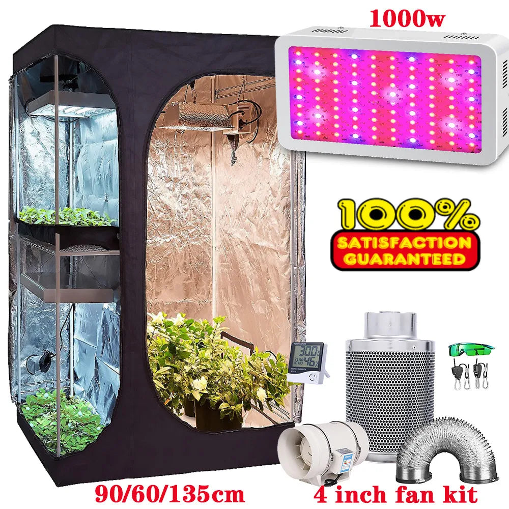 Growbox 2-in-1 600D Grow tent Complete kit Indoor