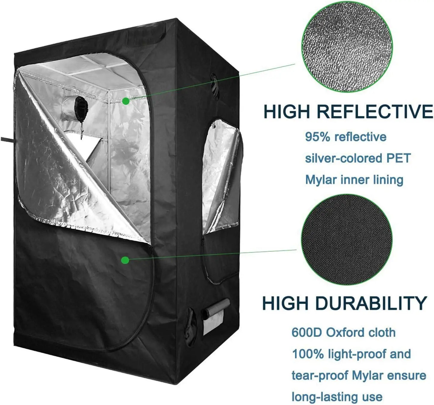 4x2 Grow Tent, 48"x24"x60" Indoor Growing Tents System