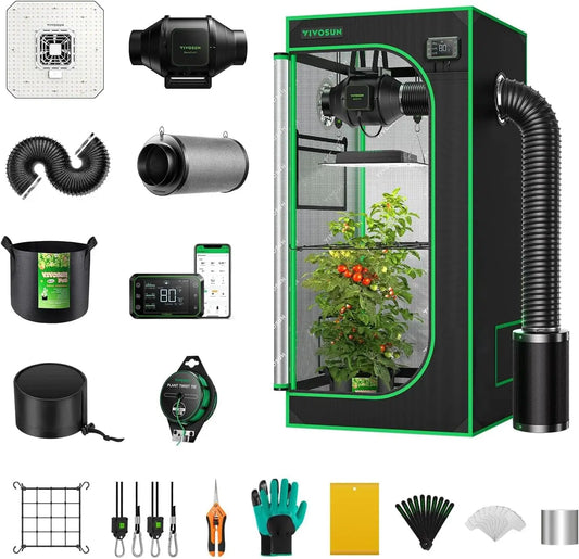 2x2 WiFi-Integrated Grow Tent Kit with Automate Ventilation Circulation