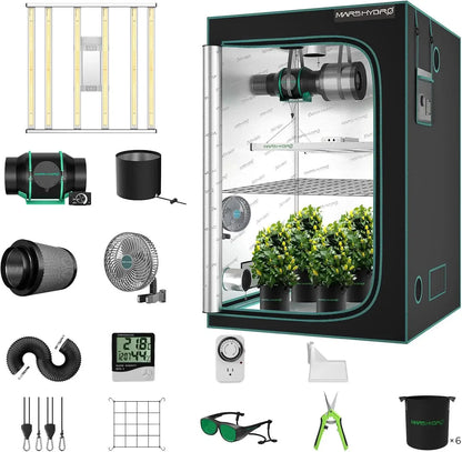 3x3 Grow Tent Kit Complete 150W TS1000 Dimmable Full Specturm