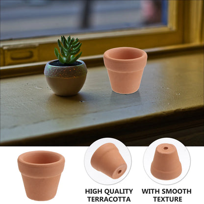 Mini Terracotta Clay Succulent Flower Dirt Pot