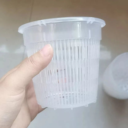 5pcs Orchid Dirt Pot With Saucers Plastic