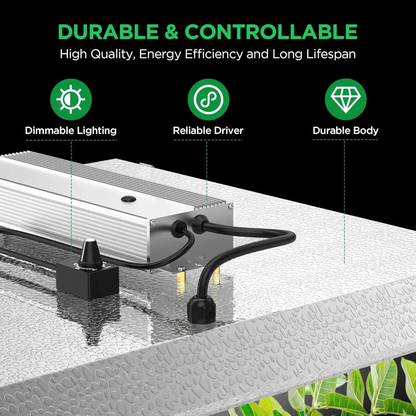 Grow Tent Kit Complete System 2x2 ft LED Grow Light Dimmable