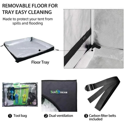 4x2 Grow Tent, 48"x24"x60" Indoor Growing Tents System