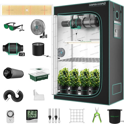 3x3 Grow Tent Kit Complete 150W TS1000 Dimmable Full Specturm