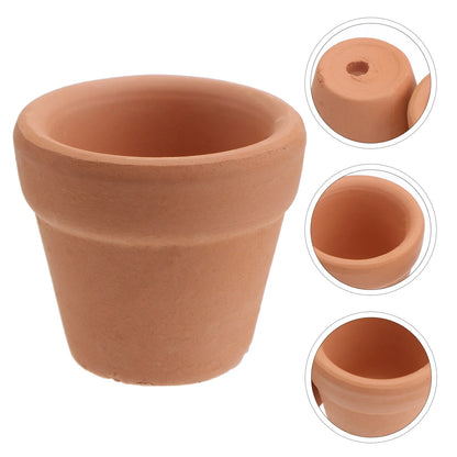 Mini Terracotta Clay Succulent Flower Dirt Pot